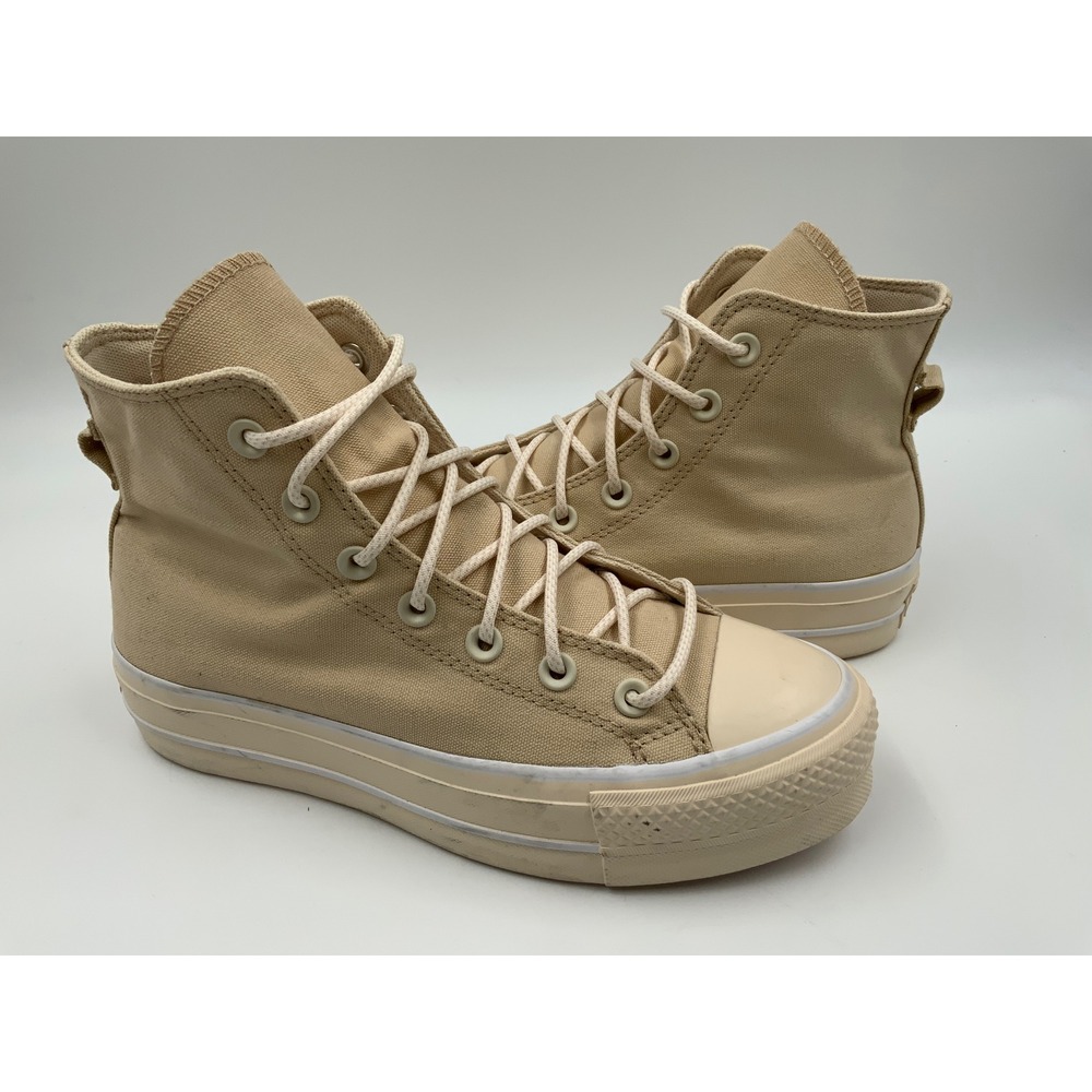 Converse‎ Chuck Taylor All Star Move Platform High Top Tan Khaki Sneakers Womens